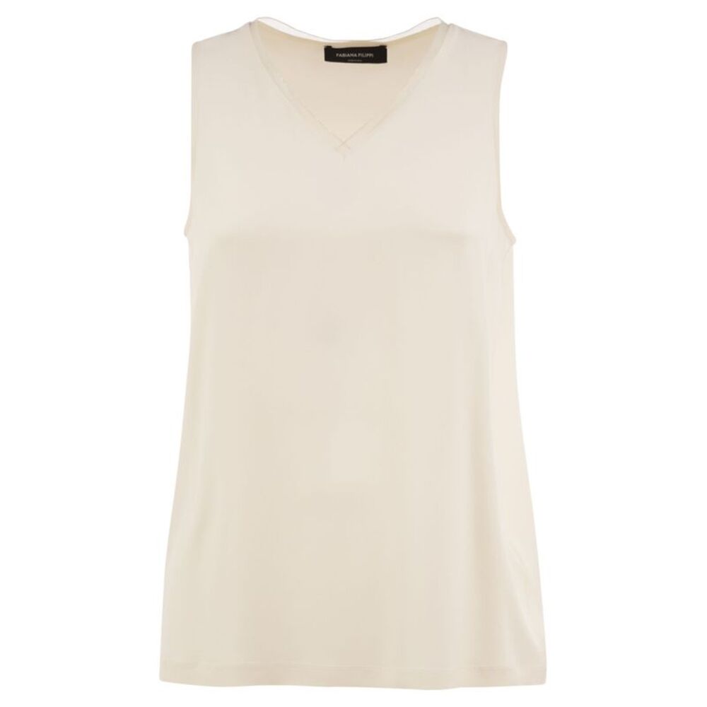 Fabiana Filippi Women Silk-Blend Sleeveless V-Neck Top